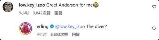 哈兰德回归曼城,社媒回复安德森球迷:跳水的那位 哈兰德回归曼城,社媒回复安德森球迷:跳水的那位