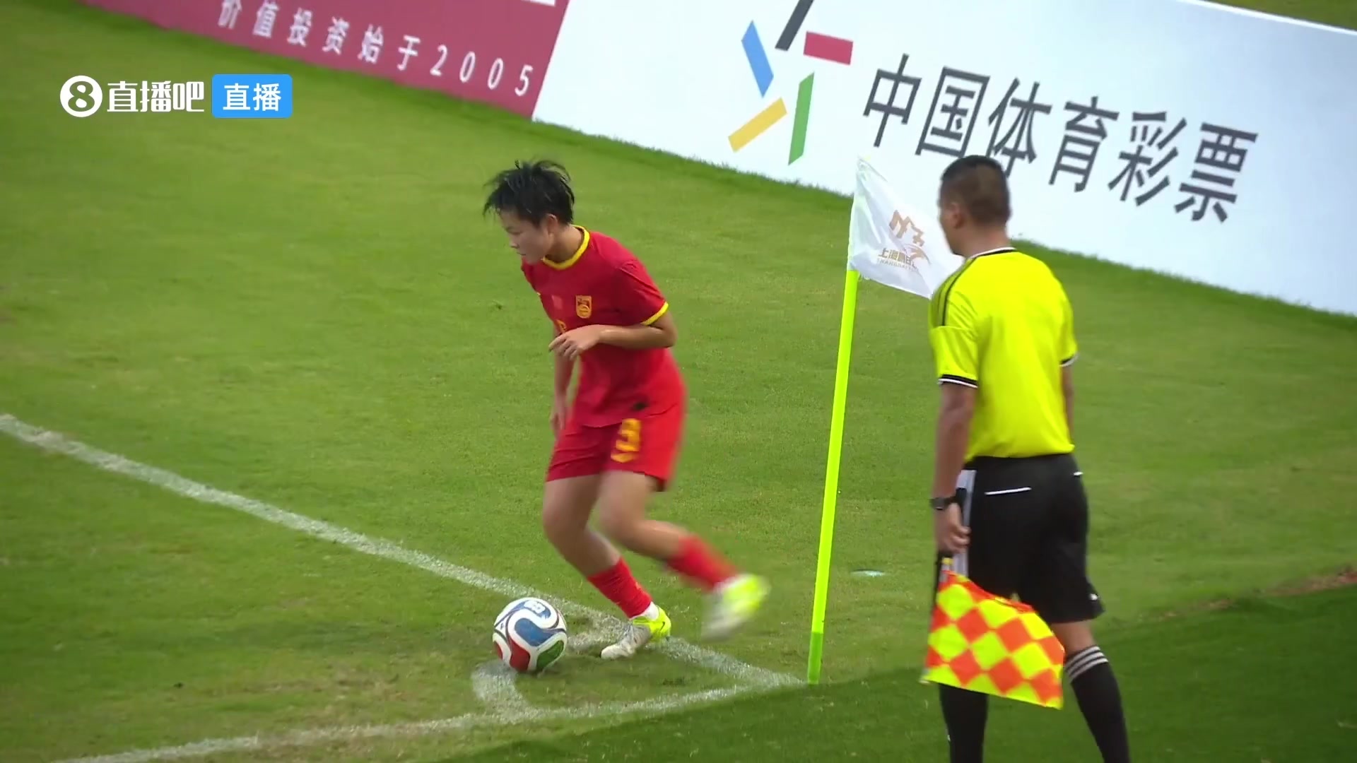 刘雨辰头球破门,U17中国女足5-0领先皇马U17